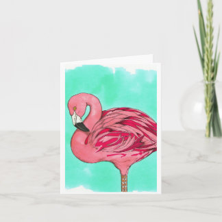 Tarjeta Flamingo Notecard
