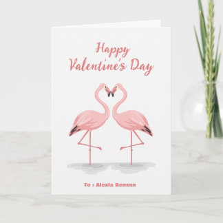 Tarjeta Flamingo Personalizado Valentine