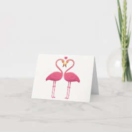 Tarjeta Flamingo rosado tropical Hola pensando en ti