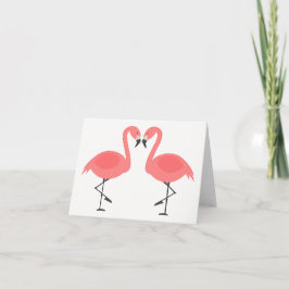 Tarjeta Flamingo rosado tropical Hola pensando en ti