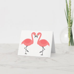 Tarjeta Flamingo rosado tropical Hola pensando en ti
