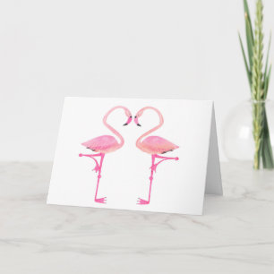 Tarjeta Flamingo Valentine