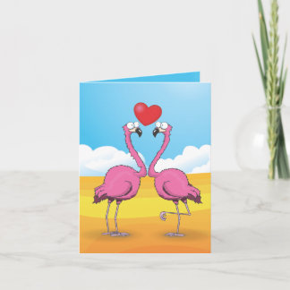 Tarjeta Flamingos