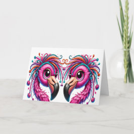 Tarjeta Flamingos preciosos