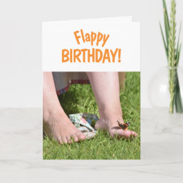 Tarjeta Flappy Happy Birthday Butterfly Card