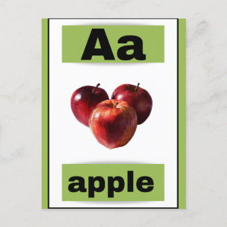 tarjeta flash alfabética (con imagen real)