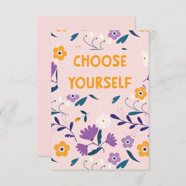 Tarjeta Flat card Choose yourself (Anverso / Reverso)