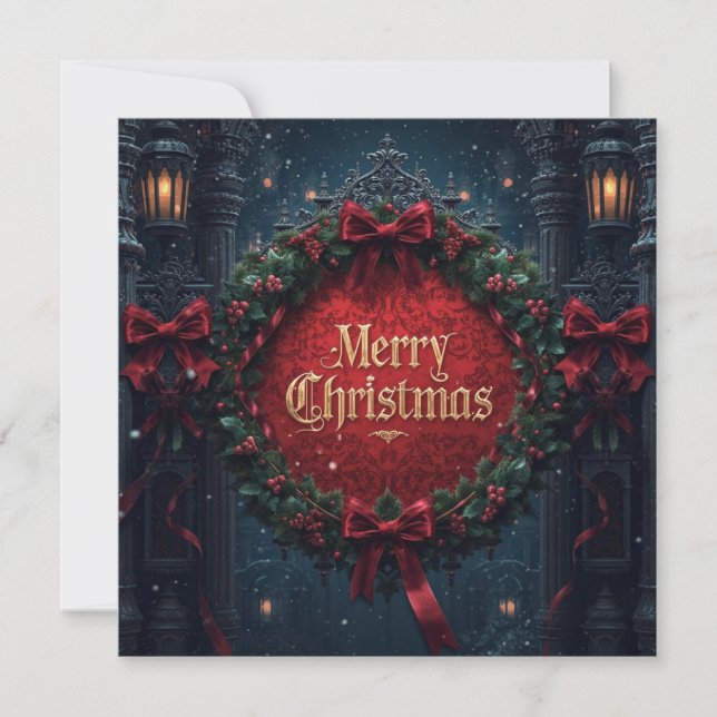 Tarjeta flat gothic christmas card (Anverso)