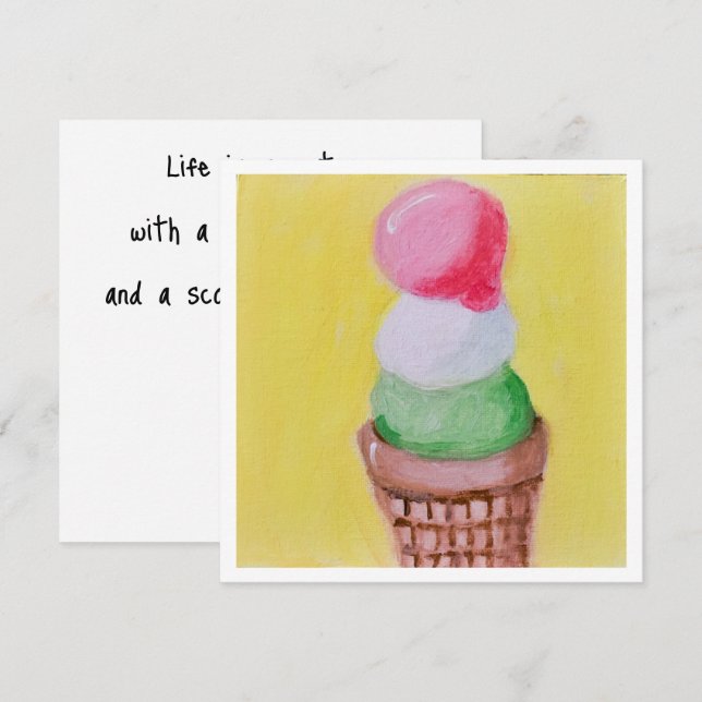 Tarjeta Flat Greeting Card (Anverso / Reverso)