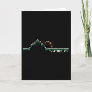 Tarjeta Flatirons Colorado Retro Escalada de Montaña Veran