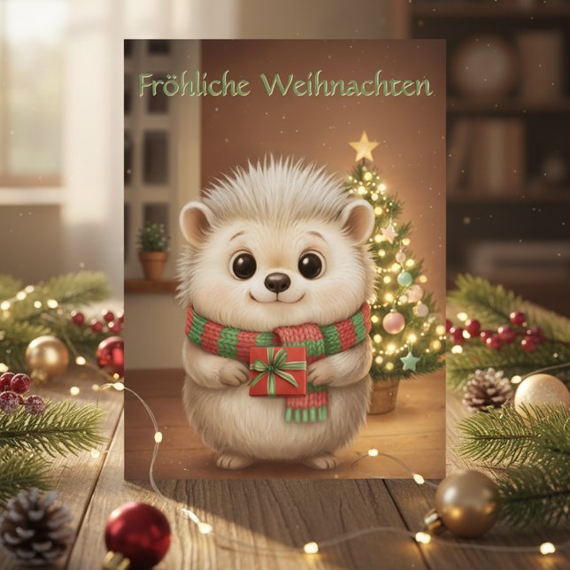 Tarjeta Flauschiger Igel mit Geschenkzauber (Subido por el creador)