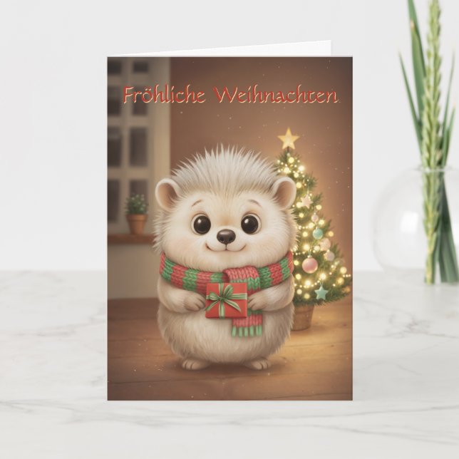 Tarjeta Flauschiger Igel rote Schrift Karte (Anverso)