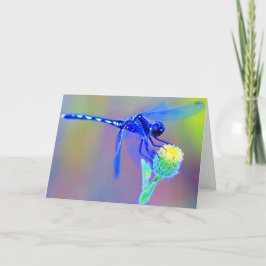 Tarjeta Flauta azul en blanco dentro