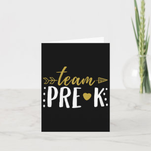 Tarjeta Flecha de alumno de preescolar Team Pre-k