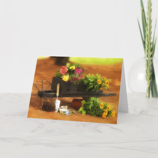 Tarjeta Flecha de ruedas de flores (Anverso)