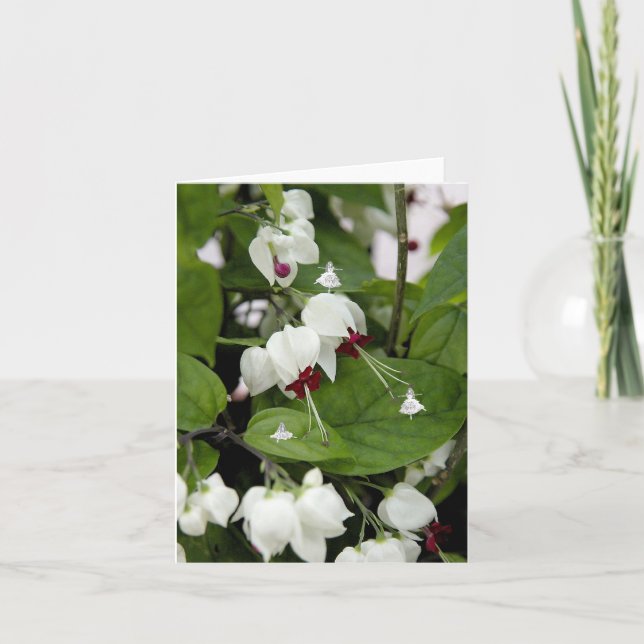 Tarjeta Flechas en la sombra de las campanas blancas (Anverso)