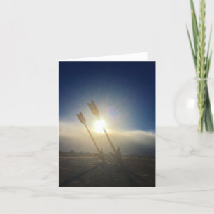 Tarjeta flechas gemelas notecard