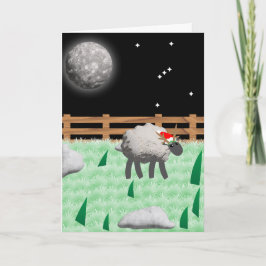 Tarjeta Fleece Navidad- Deseando a OVEJA unas felices fies