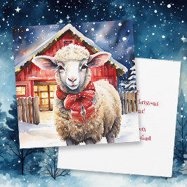 Tarjeta Fleece Navidad | Navidades divertidos Sheep Pun