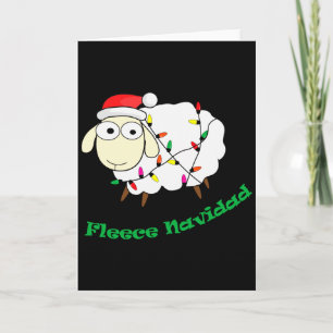 Tarjeta Fleece Navidad - Oveja de Navidad Manga Larga 