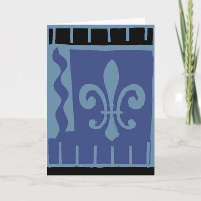 Tarjeta Fleur De Lis Blue Matisse (Anverso)