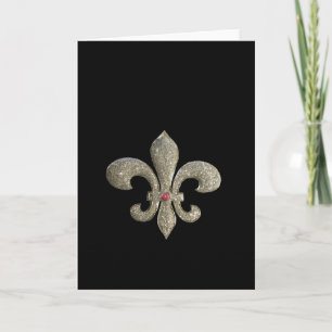 Tarjeta Fleur de lis NOLA Bride Bling