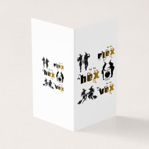 Tarjeta Flex. Hex. Vex. Brujas con Positividad Corporal y