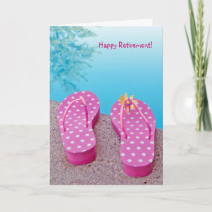 Tarjeta Flip-Flops By Pool Retirement