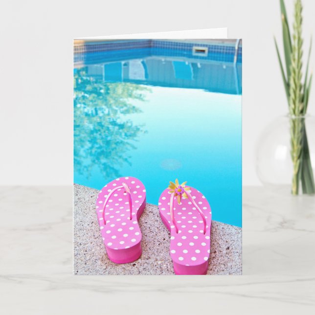 Tarjeta Flip-flops By Pool Retirement (Anverso)