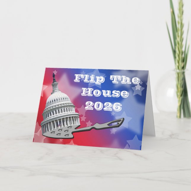 Tarjeta Flip The House Vote Blue 2026 (Anverso)