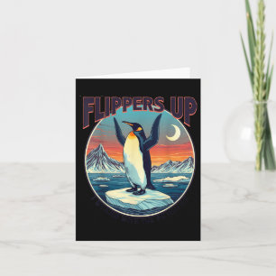 Tarjeta Flippers Up I Stand With Penguins Funny Tee