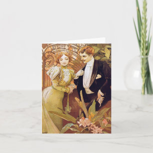 Tarjeta Flirt Art Nouveau