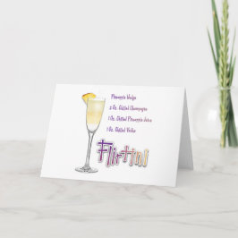 Tarjeta Flirtini Piña Mimosa Cocktail Receta Arte