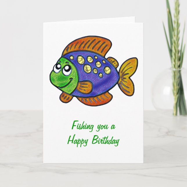 Tarjeta Flirty Fish Birthday (Anverso)