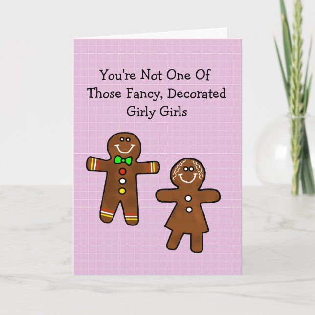 Tarjeta Flirty Gingerbread Man Romantic Card (Anverso)