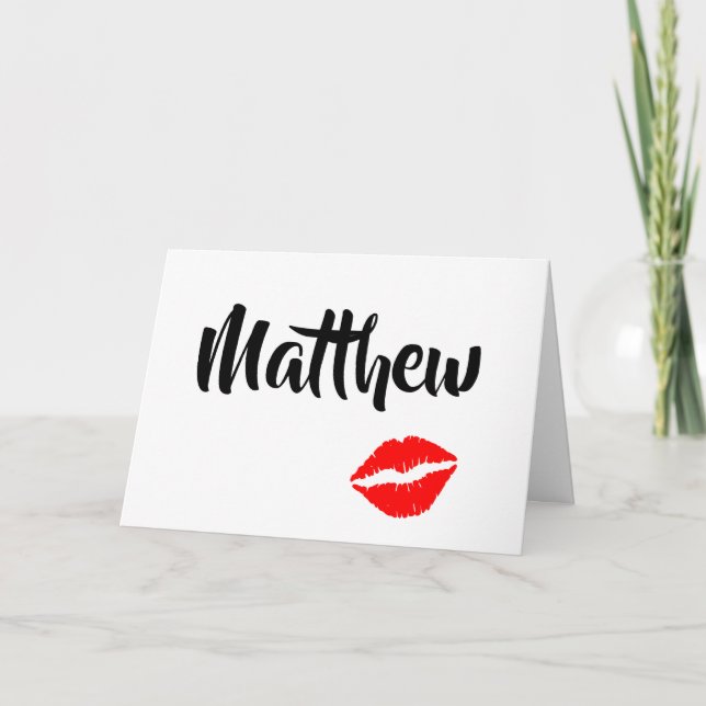 Tarjeta Flirty Red Lips para tu amor (Anverso)
