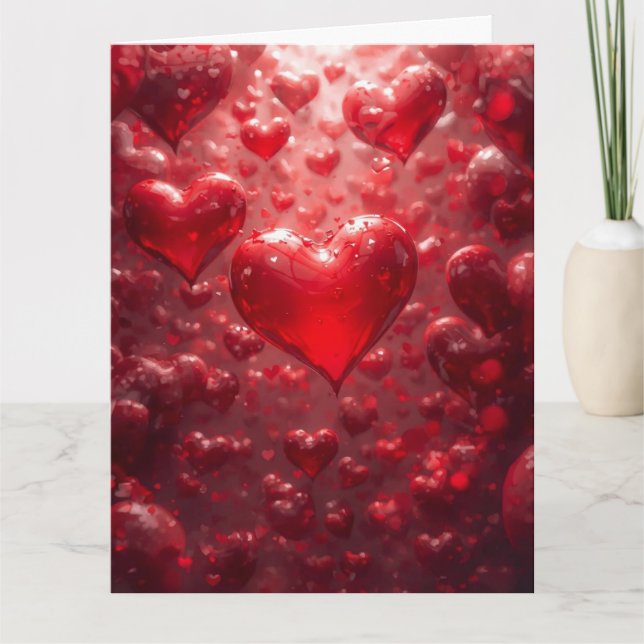 TARJETA FLOATING HEARTS (Anverso)
