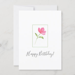 Tarjeta Flor acuática rosa 3