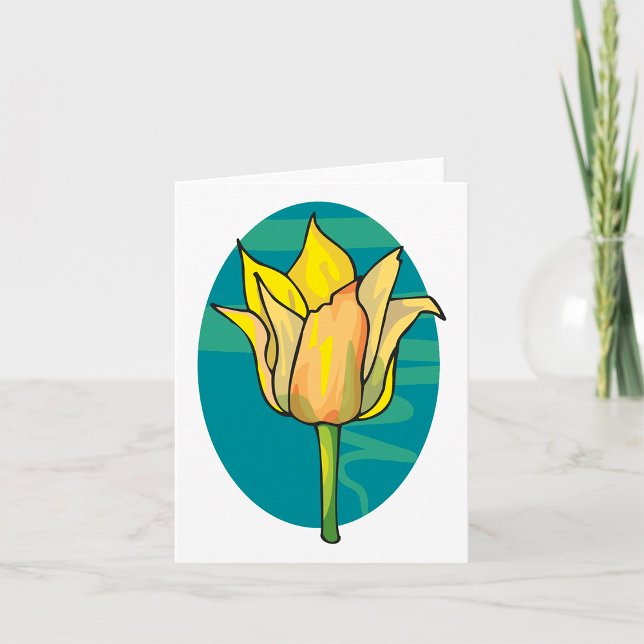 Tarjeta Flor amarilla (Subido por el creador)