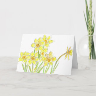Tarjeta Flor amarilla Notecard de la acuarela de los