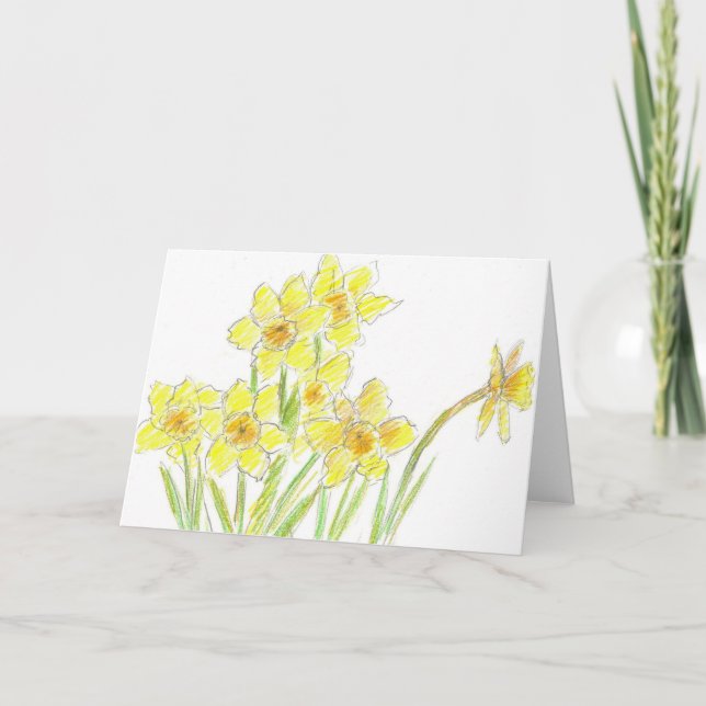Tarjeta Flor amarilla Notecard de la acuarela de los (Anverso)