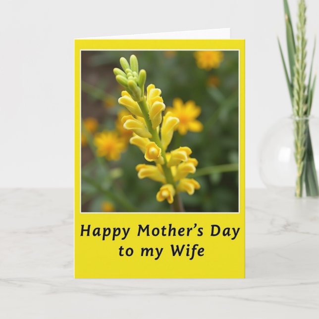 Tarjeta Flor Amarilla Querida Mamá (Anverso)