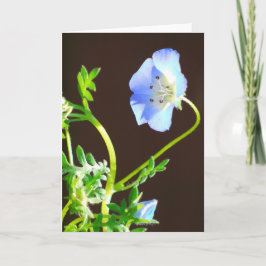Tarjeta flor azul