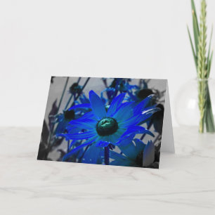 Tarjeta Flor azul