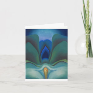 Tarjeta Flor azul, Georgia O'Keeffe,