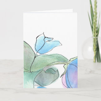Tarjeta Flor azul Notecard