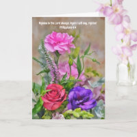 Flor Bouquet Faith Felicitaciones Biblia Verse