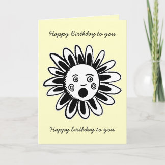 Tarjeta Flor cantante - Canción de cumpleaños feliz - Amar
