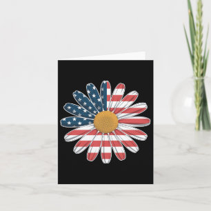 Tarjeta Flor Casual Flower Americana Estrellas Y Tira