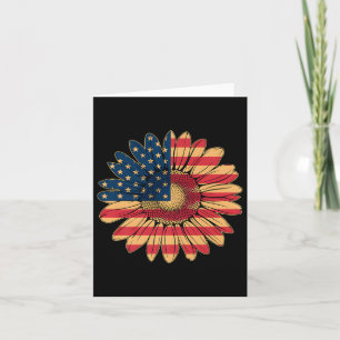 Tarjeta Flor Casual Flower Americana Estrellas Y Tira